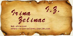 Irina Zelinac vizit kartica